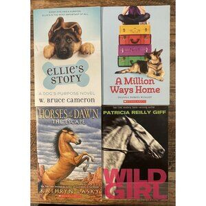Scholastic Chapter Books Lot of 4 Ellie's Story A Million Ways Home Wild Girl